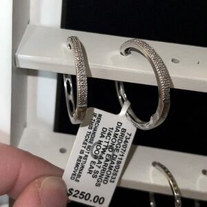 Diamond hoop earrings